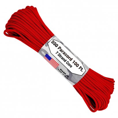 555 Paracord 100ft - Red